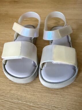 Mini Melissa Jump Jelly Sandal - Grey Iridescent